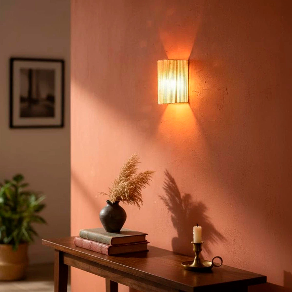 Luminária Arandela de Palha Brisa