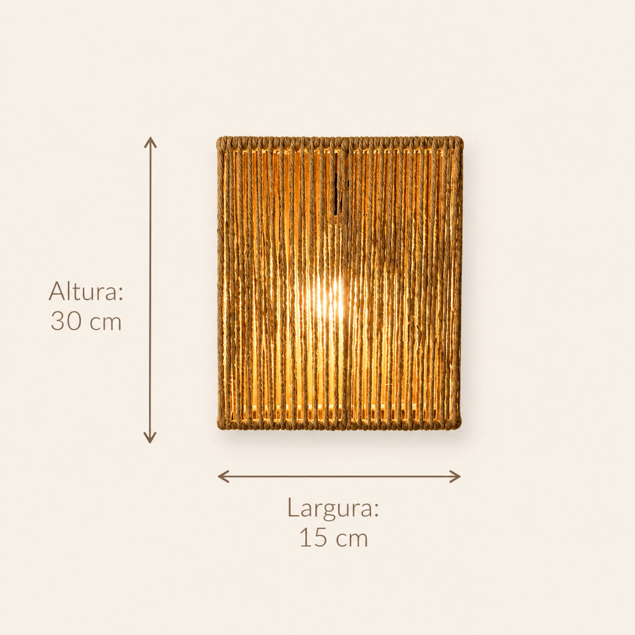 Luminária Arandela de Palha Tanah
