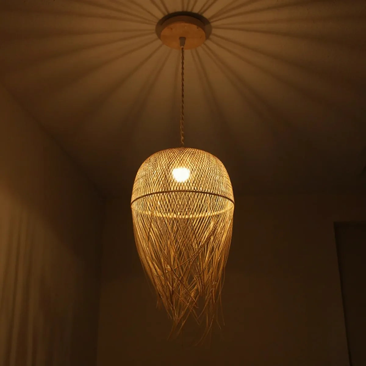 Luminária Pendente de Bambu Ayun