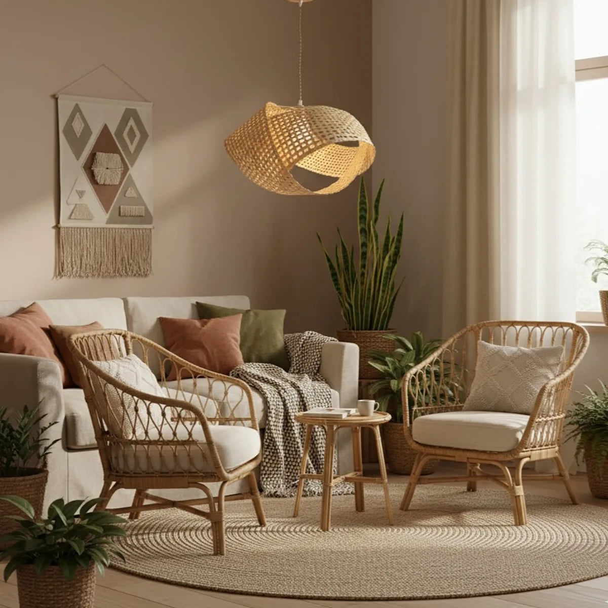 Luminária Pendente de Bambu Kairós