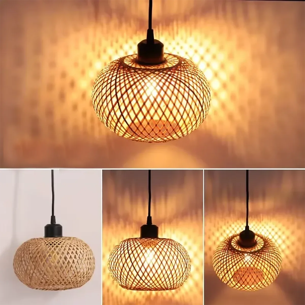 Luminária Pendente de Bambu Luma
