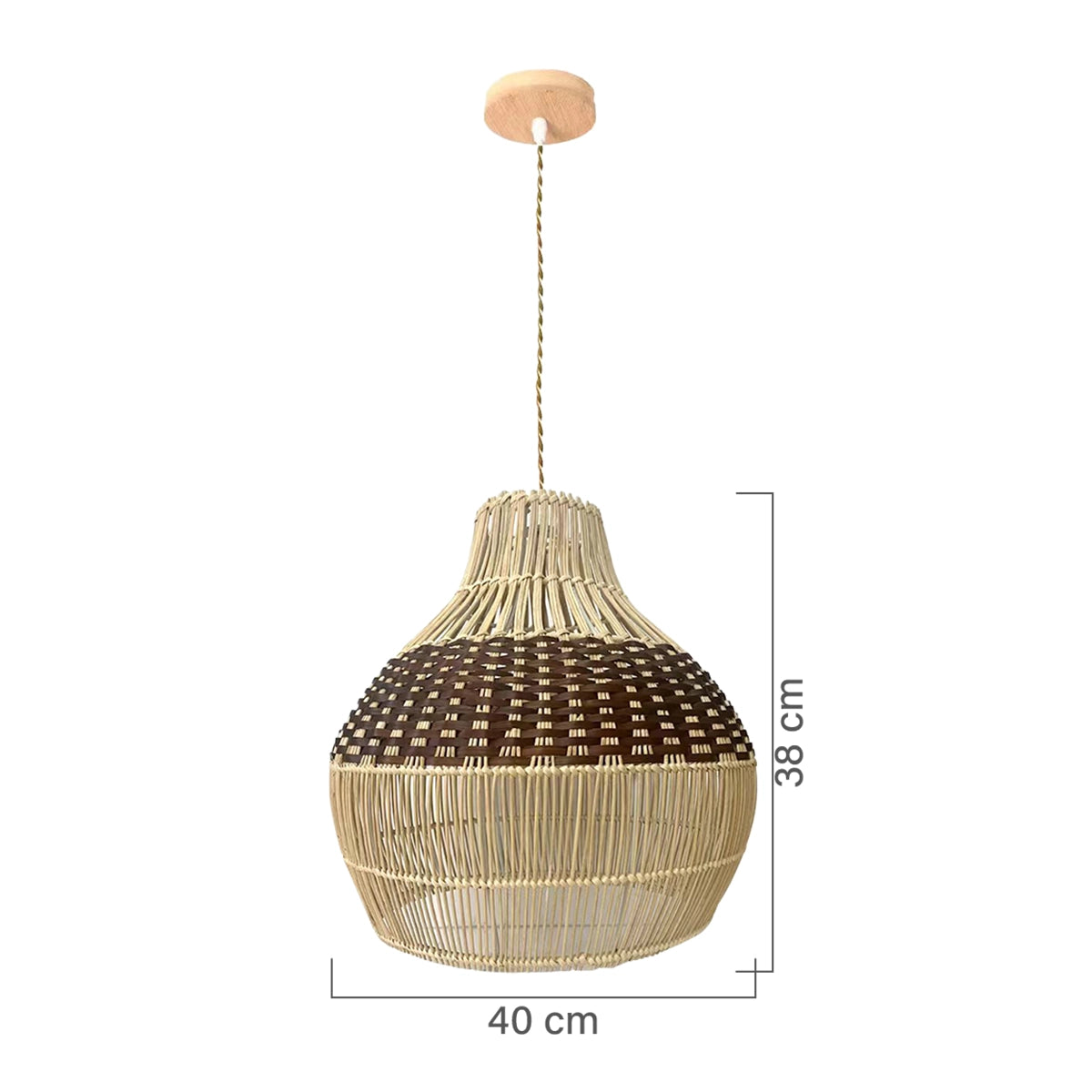 Luminaria Pendente de Bambu Malik