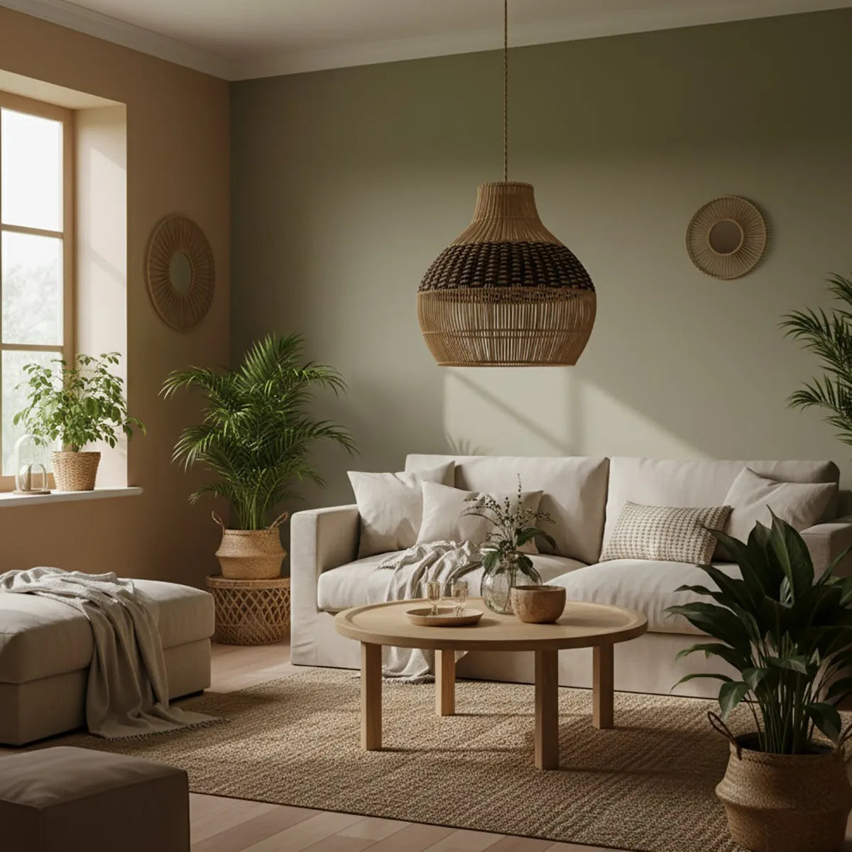 Luminaria Pendente de Bambu Malik