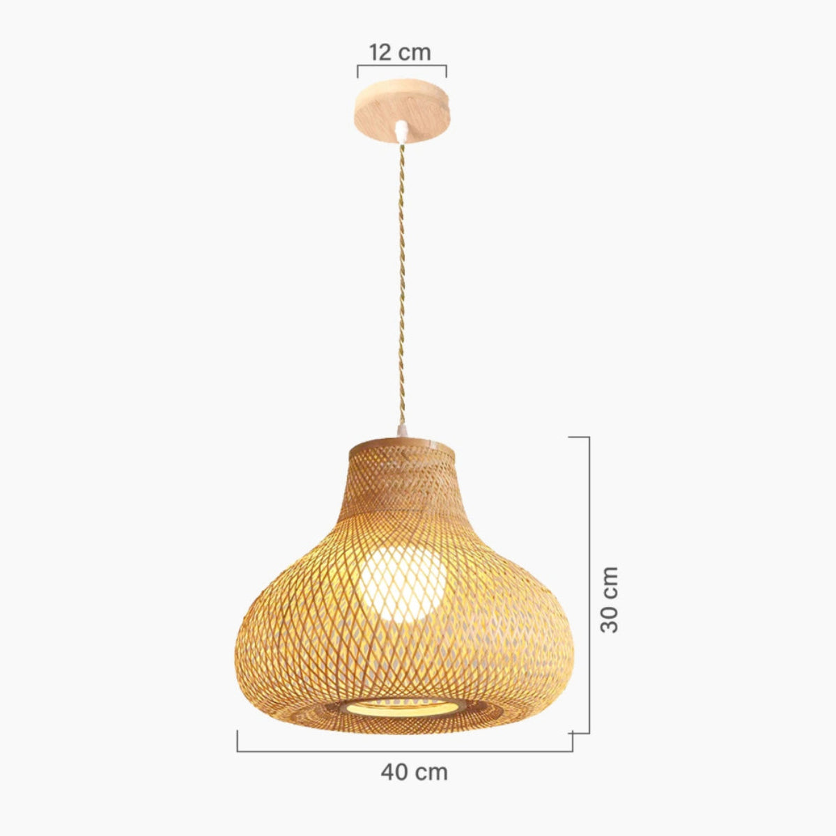 Luminária Pendente de Bambu Oani