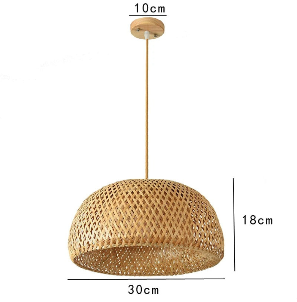 Luminária Pendente de Bambu Rattan Loom