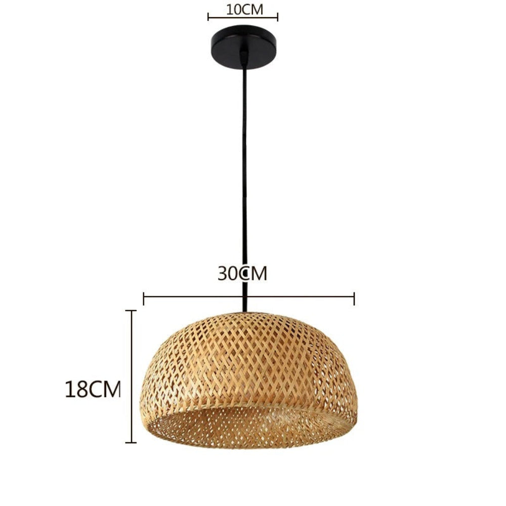Luminária Pendente de Bambu Rattan Loom