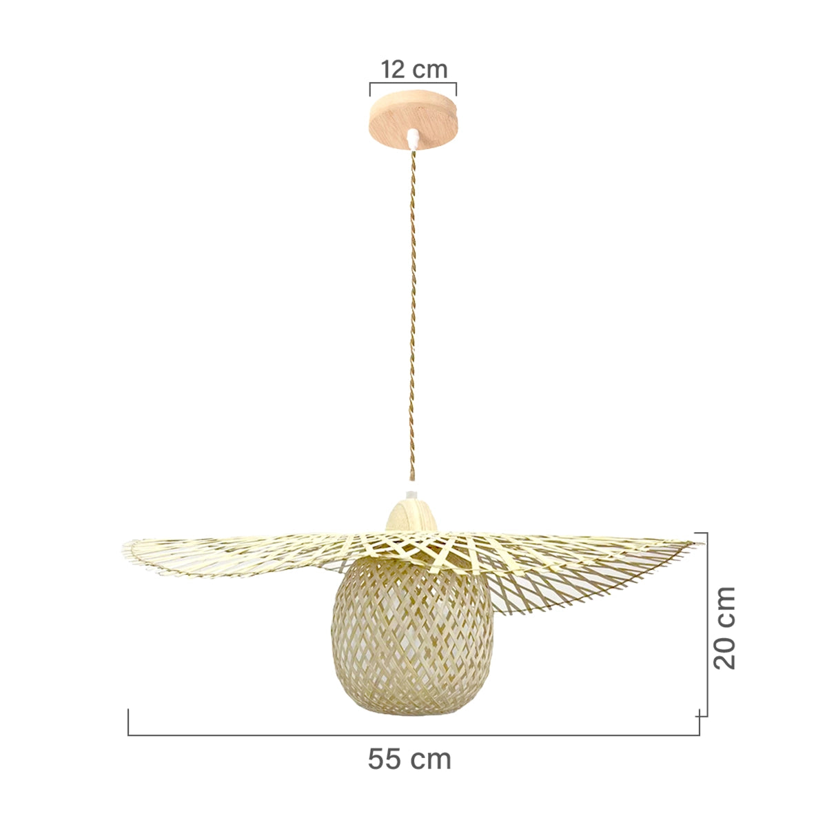 Luminária Pendente de Bambu Solari