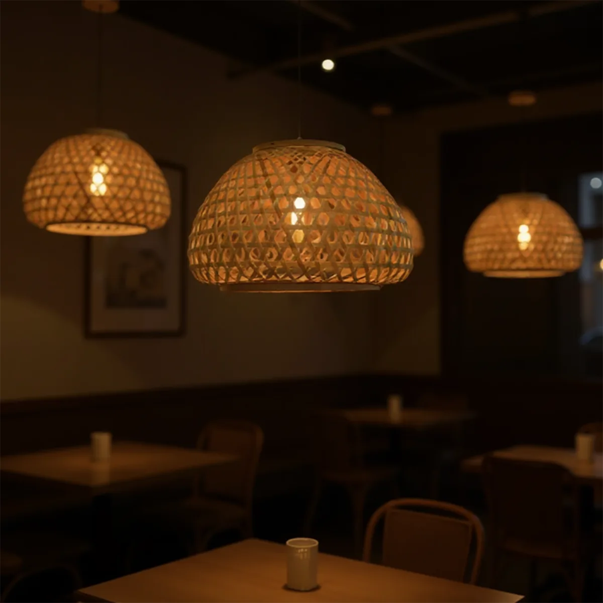 Luminária Pendente de Bambu Solin