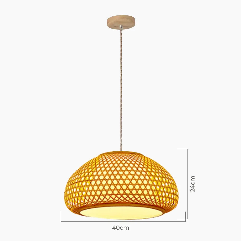 Luminária Pendente de Bambu Solin