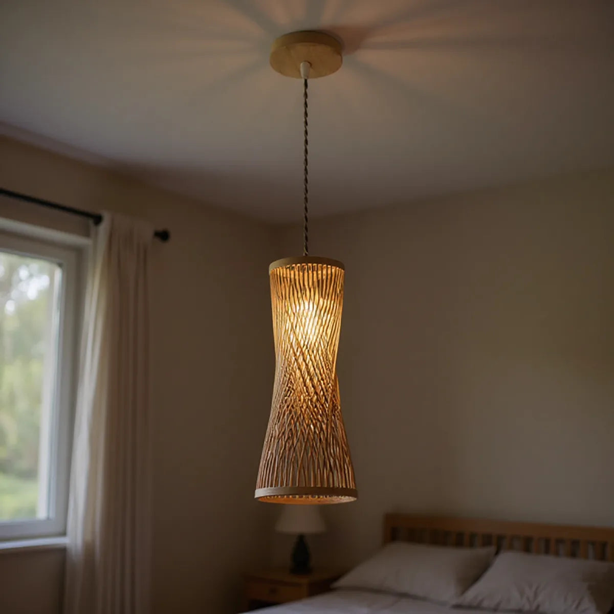 Luminária Pendente de Bambu Suna