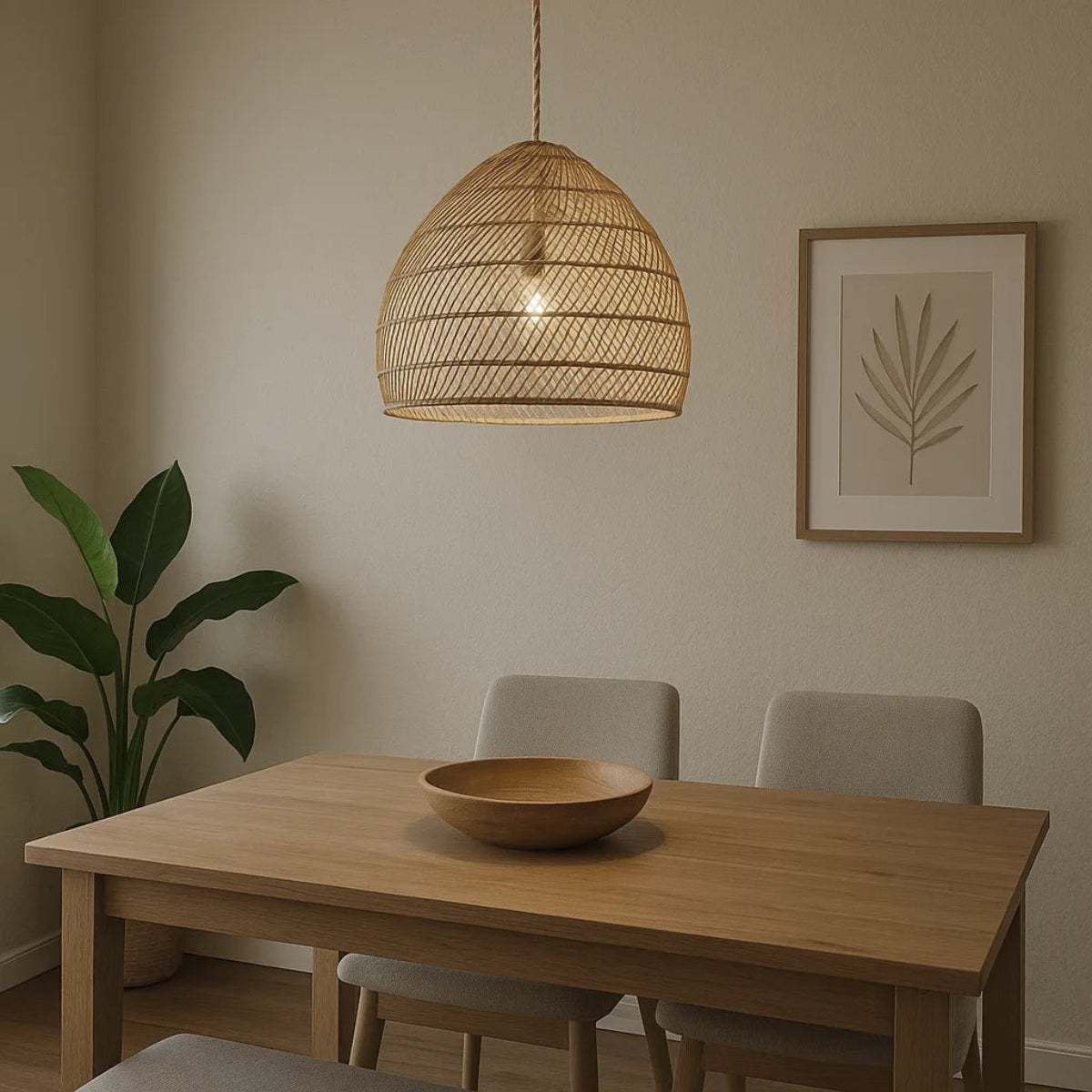 Luminária Pendente de Bambu Zaya