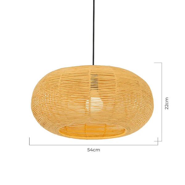 Kit 3 Luminária Pendente de Palha Ayla