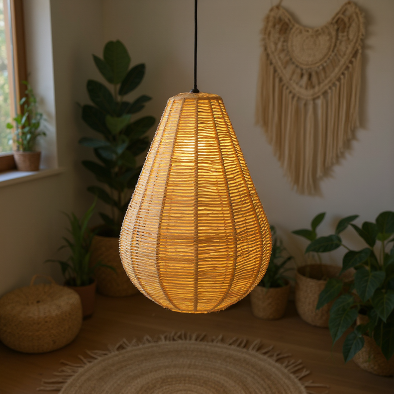 Luminária Pendente de Palha Huaca