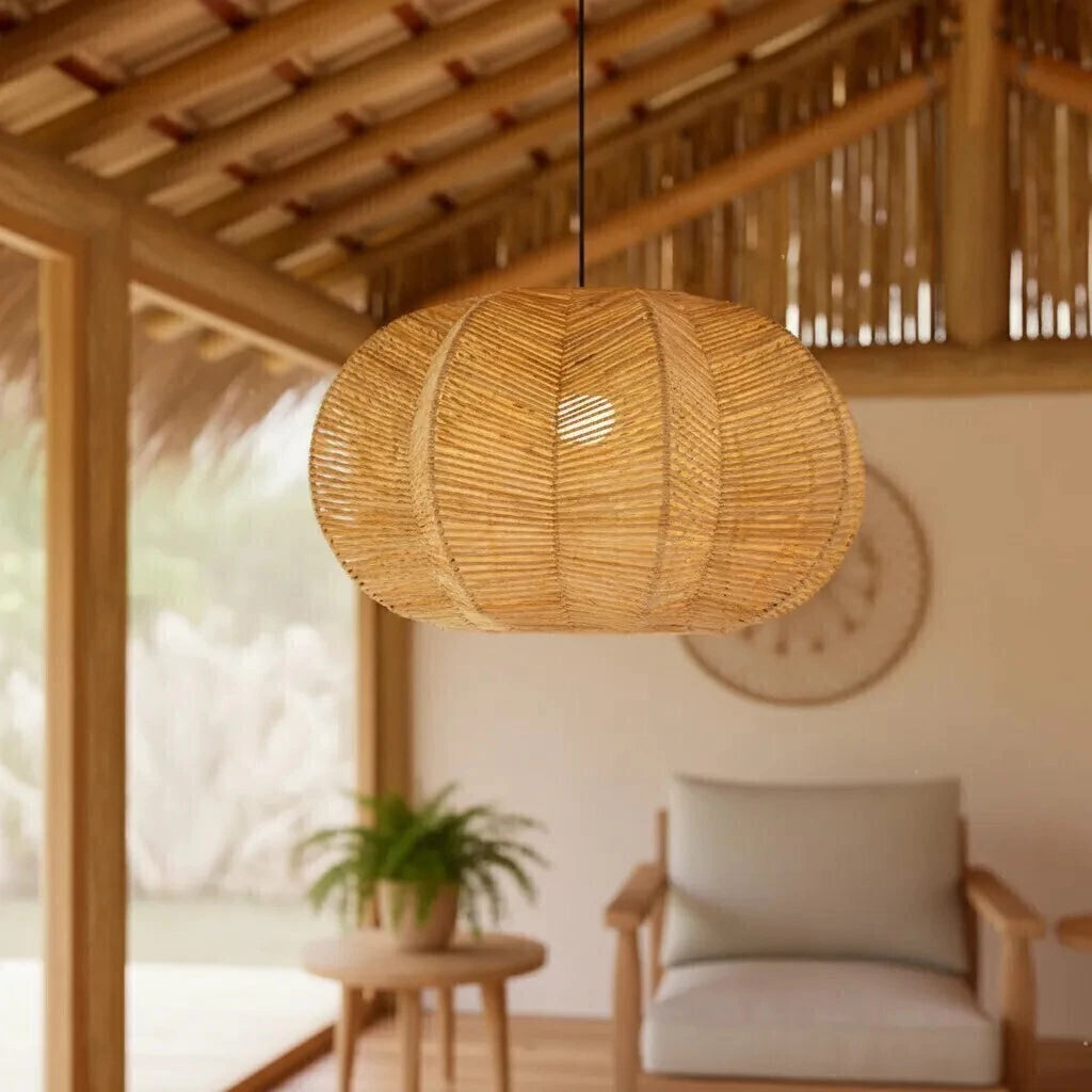 Luminária Pendente de Palha Templo do Sol
