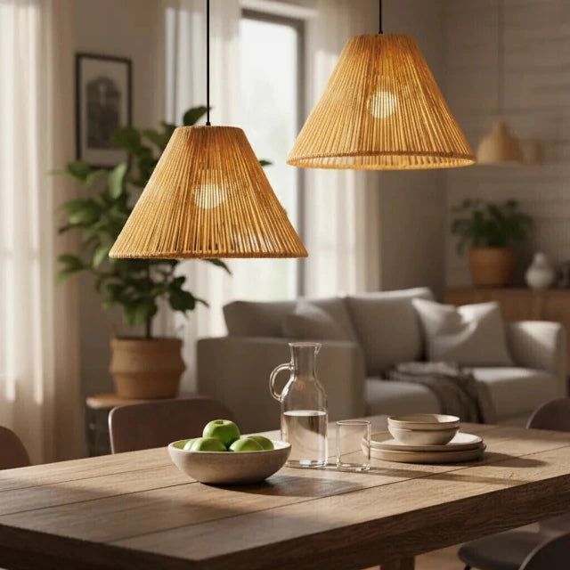 Luminária Pendente de Palha Tupay