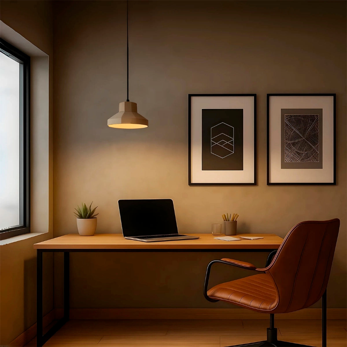 Luminária Pendente de concreto Moen