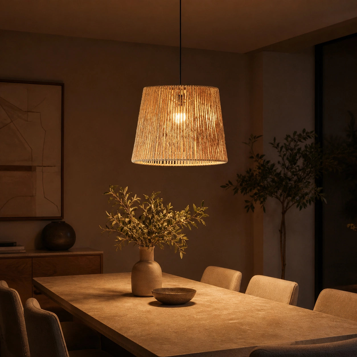 Luminária Pendente de Palha Ayni
