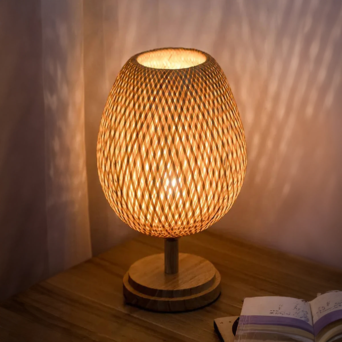 Luminária de Mesa Bambu