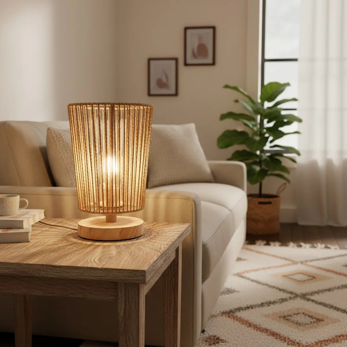 Luminária de Mesa Bambu Inzá
