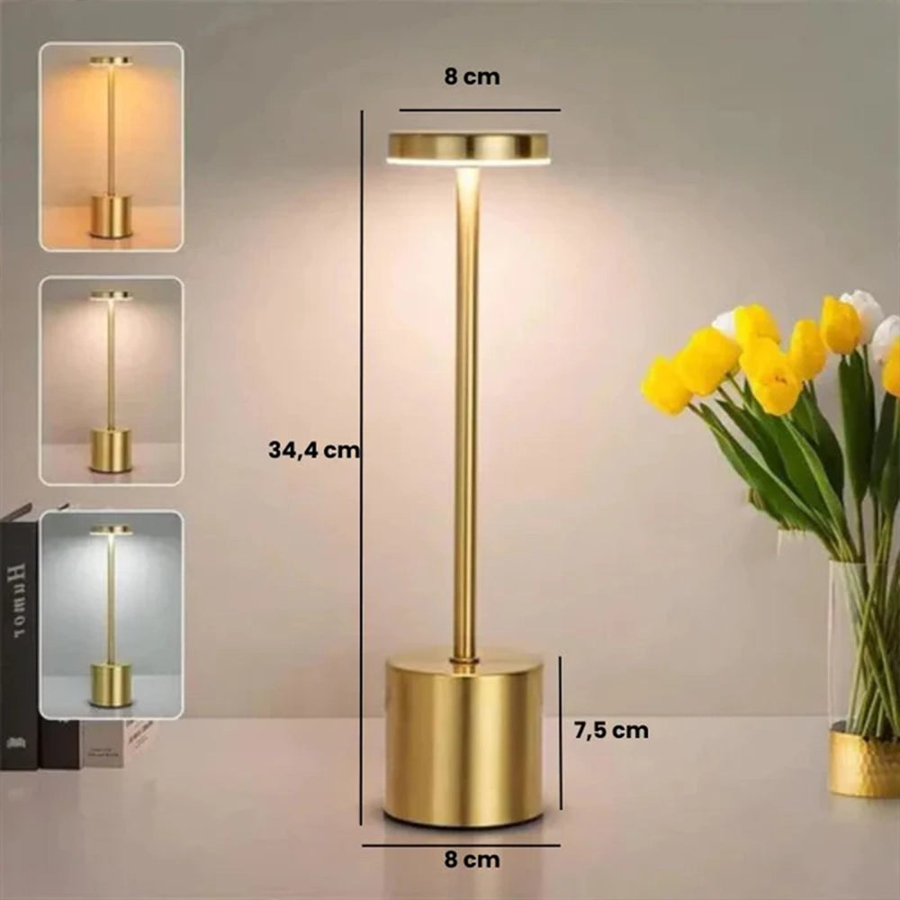 Luminária de Mesa LED Sem Fio Metal Lume