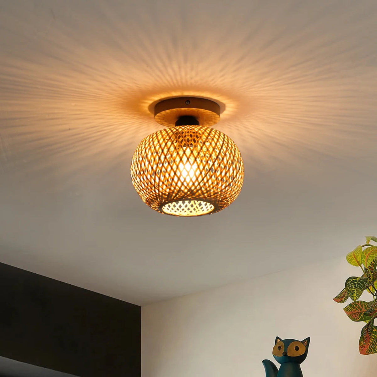 Luminária de Teto de Bambu Yana