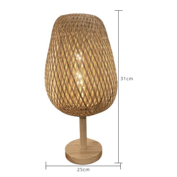 Luminária de Mesa Bambu Âmbar