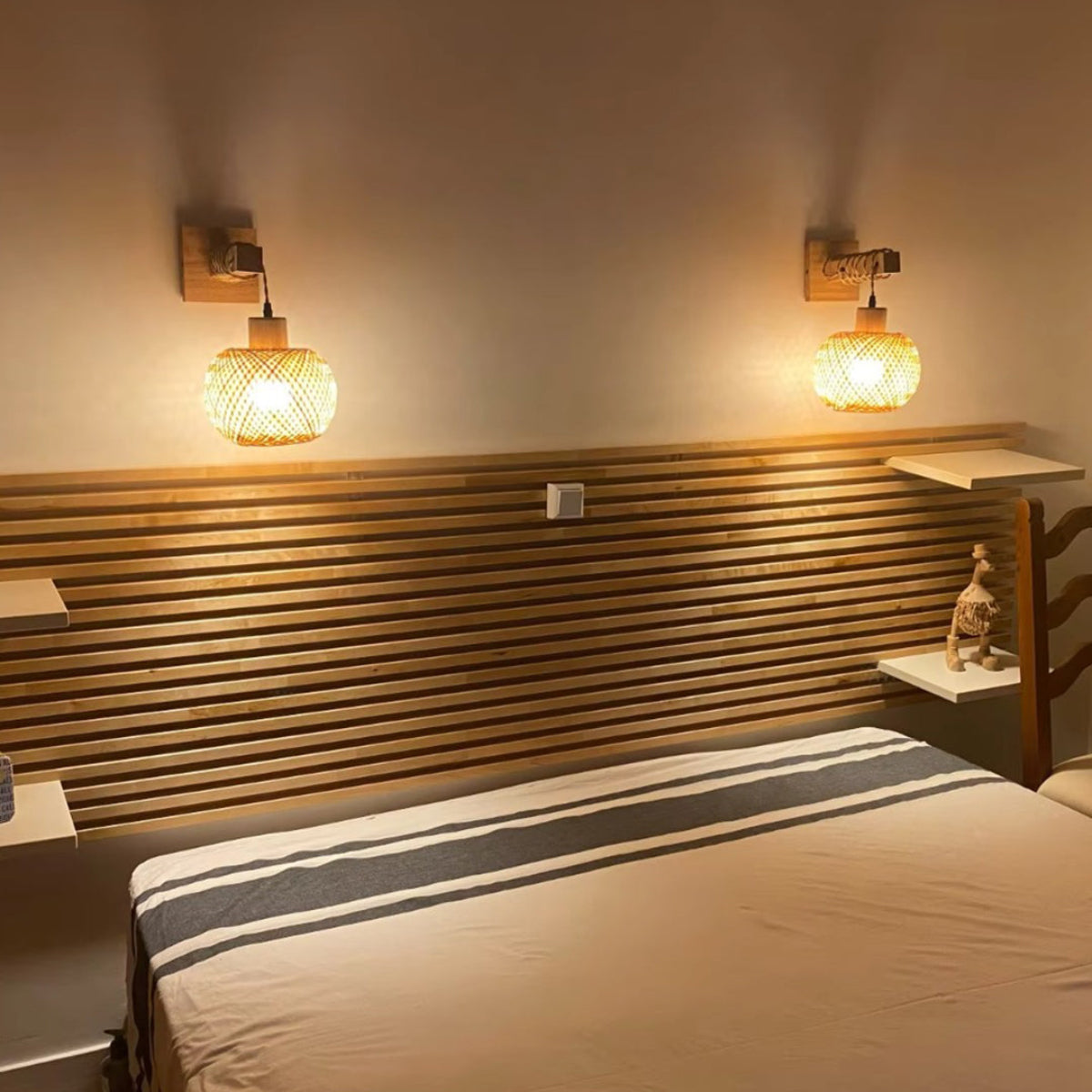 Luminária de parede Bambu Retrô Bali