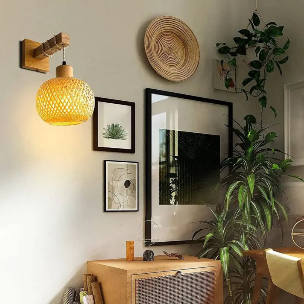 Luminária de parede Bambu Retrô Bali