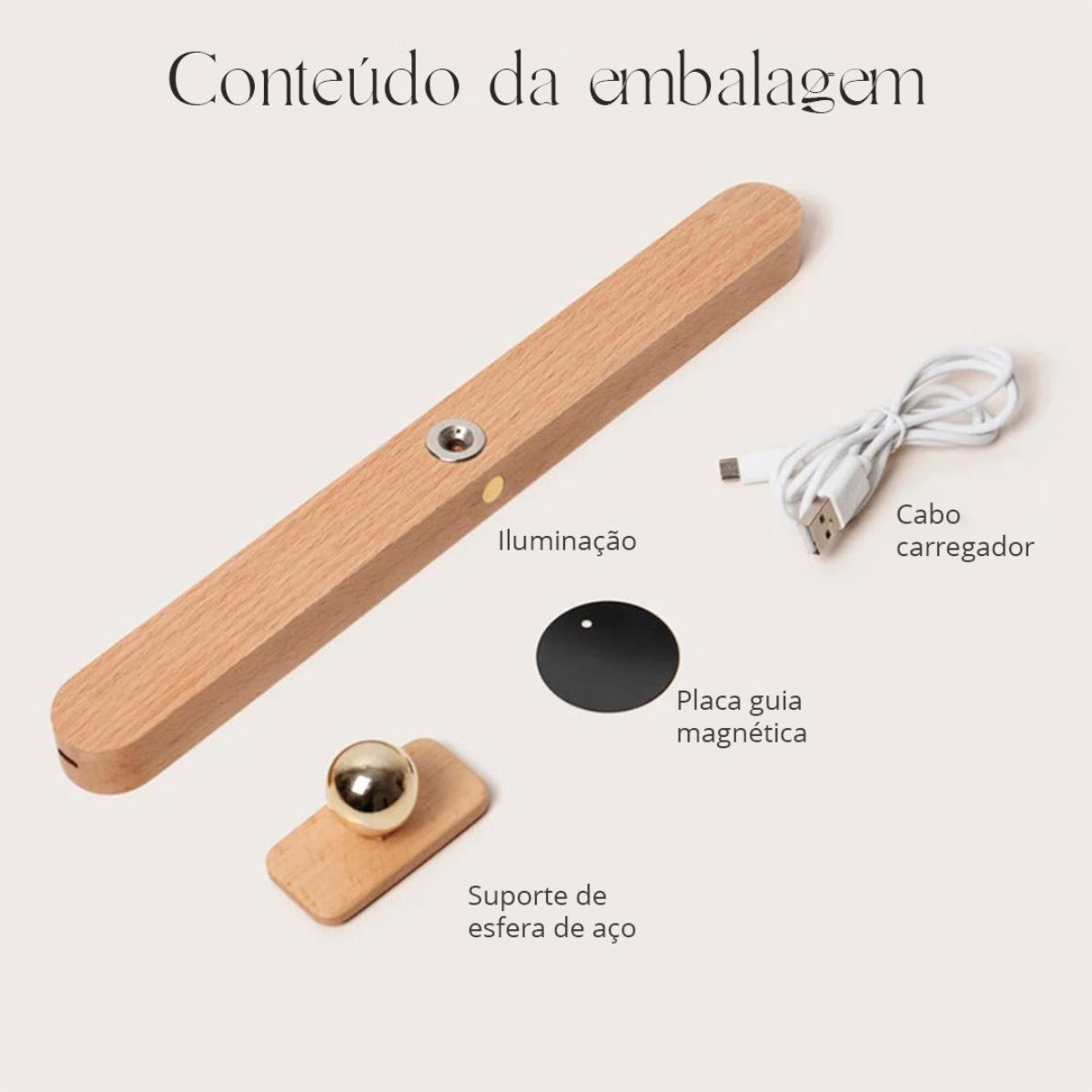Luminária de parede Magnética com Rotação de 360°