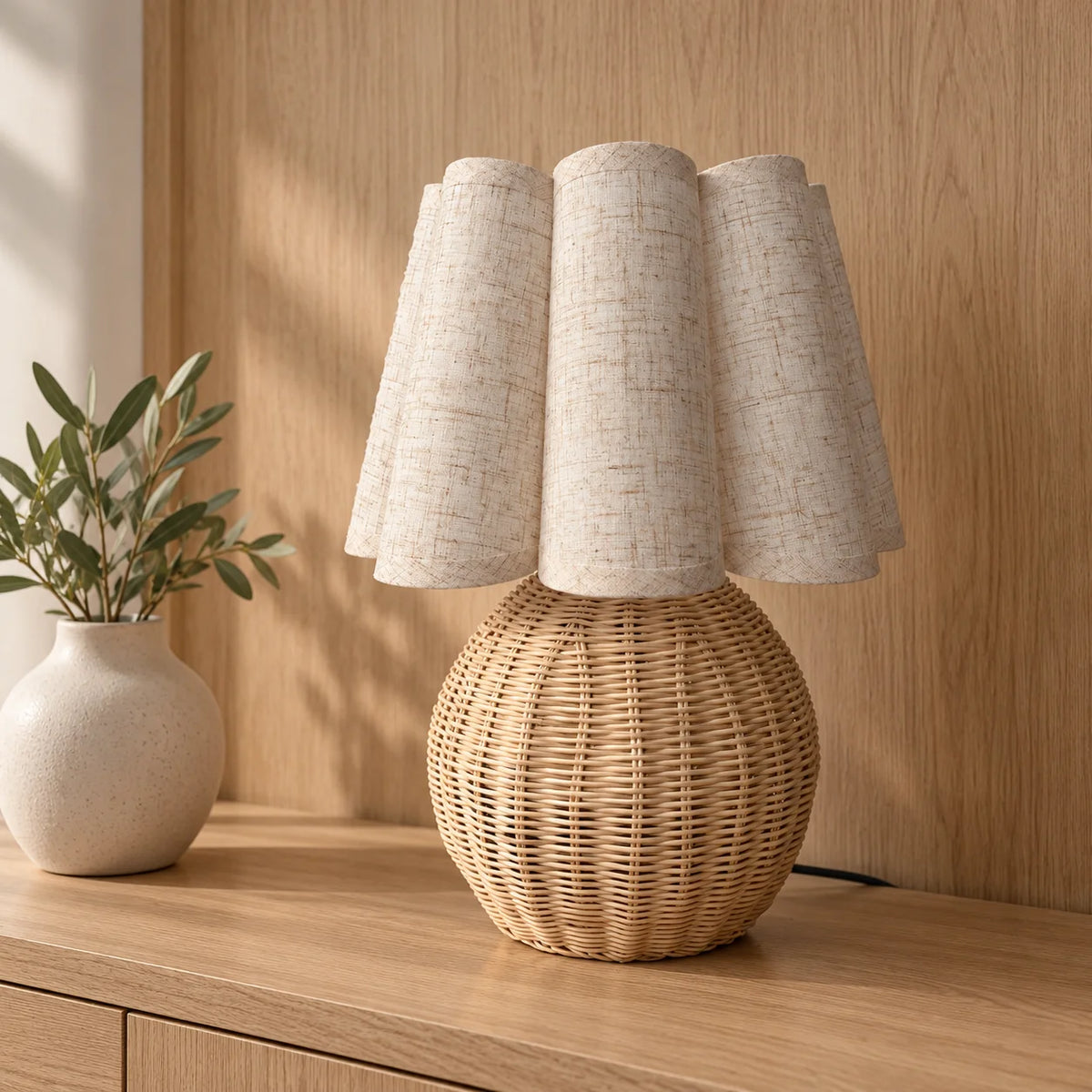 Luminária de Mesa de Bambu Orya