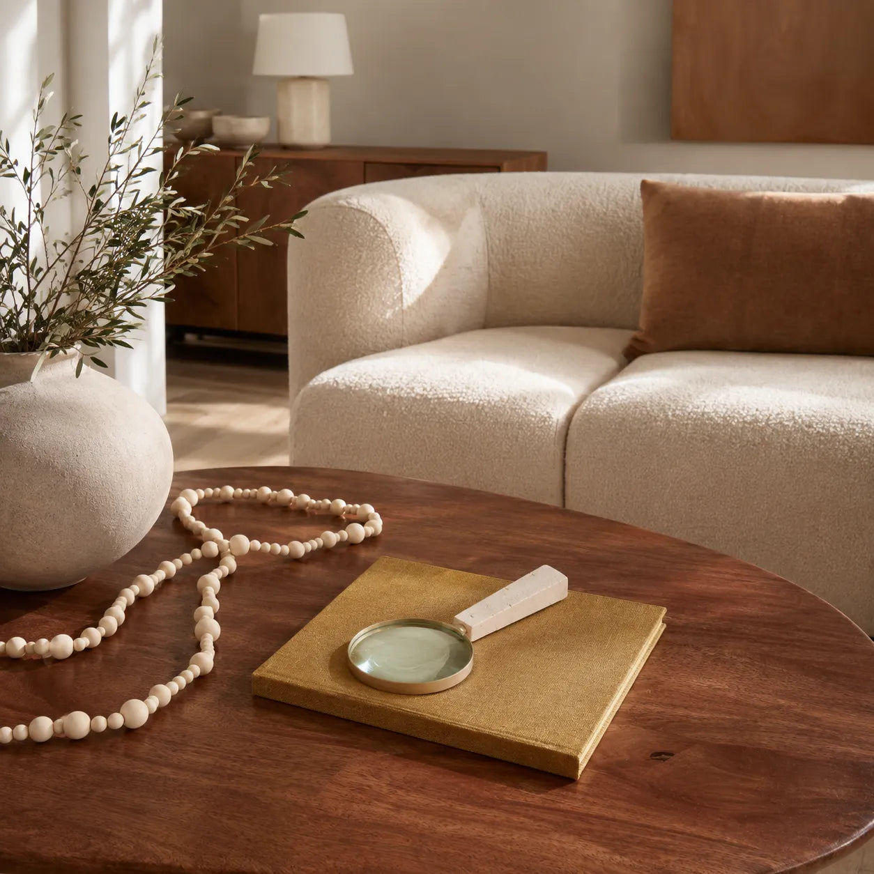 Lupa Decorativa de Mesa Texturizada Rose