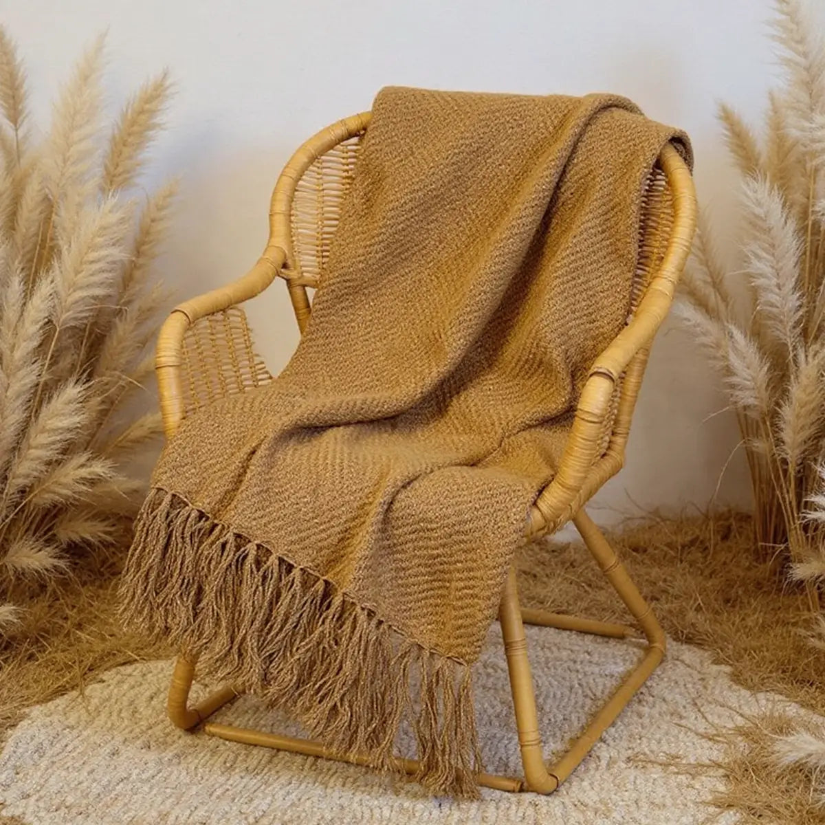 Manta para Sofá Artesanal Algodão Duna