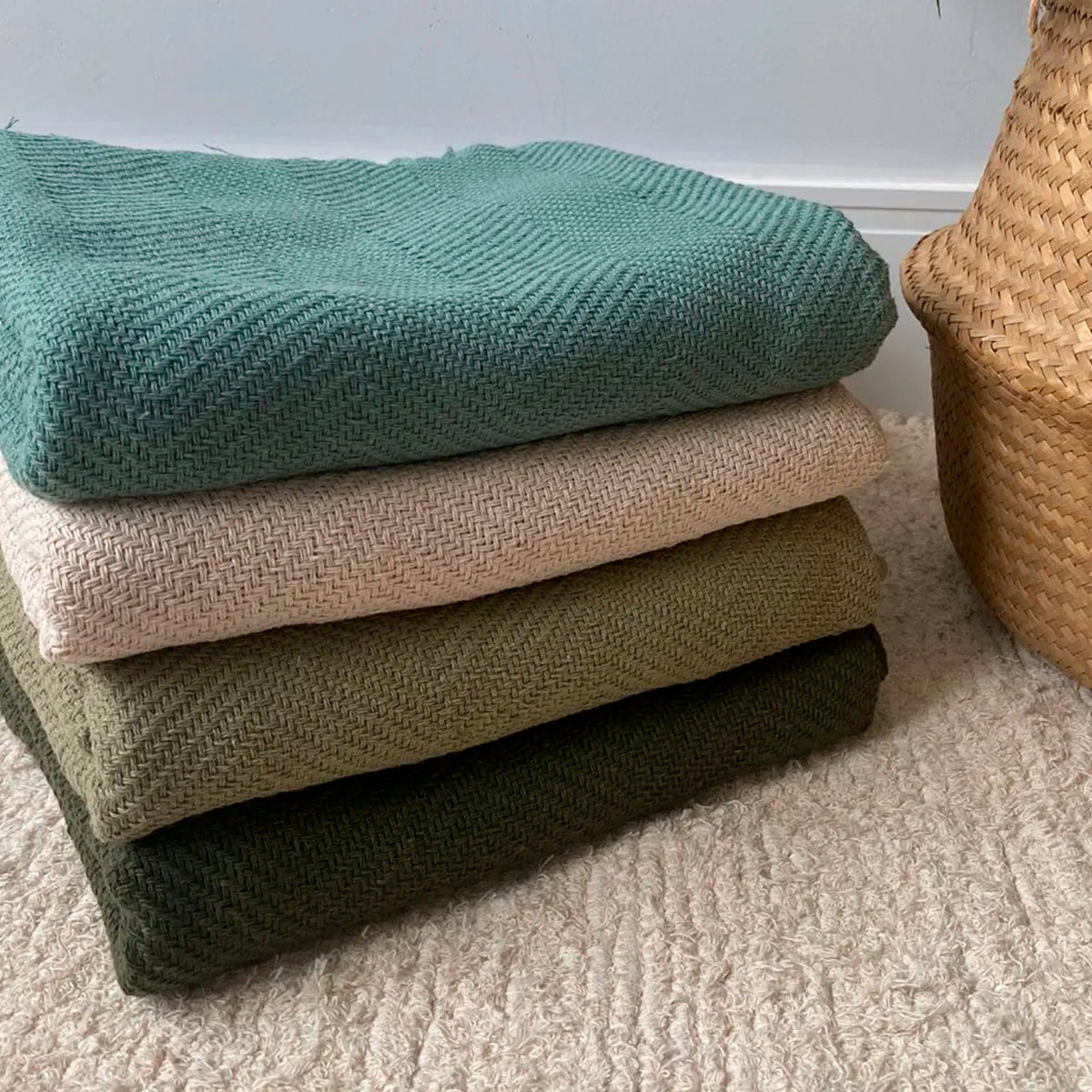 Manta para Sofá Artesanal Algodão Duna