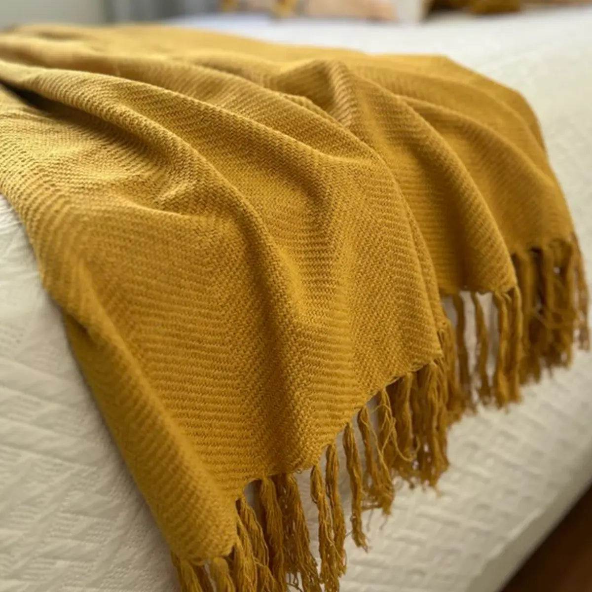 Manta para Sofá Artesanal Algodão Duna