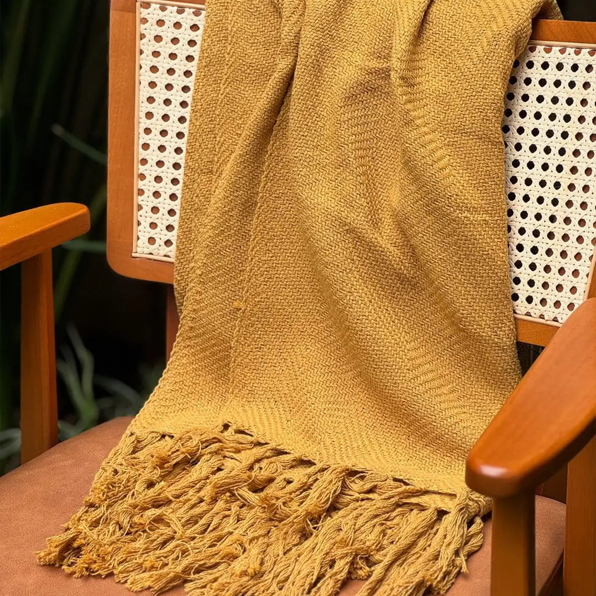 Manta para Sofá Artesanal Algodão Duna