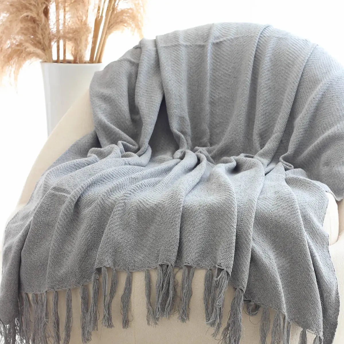 Manta para Sofá Artesanal Algodão Duna