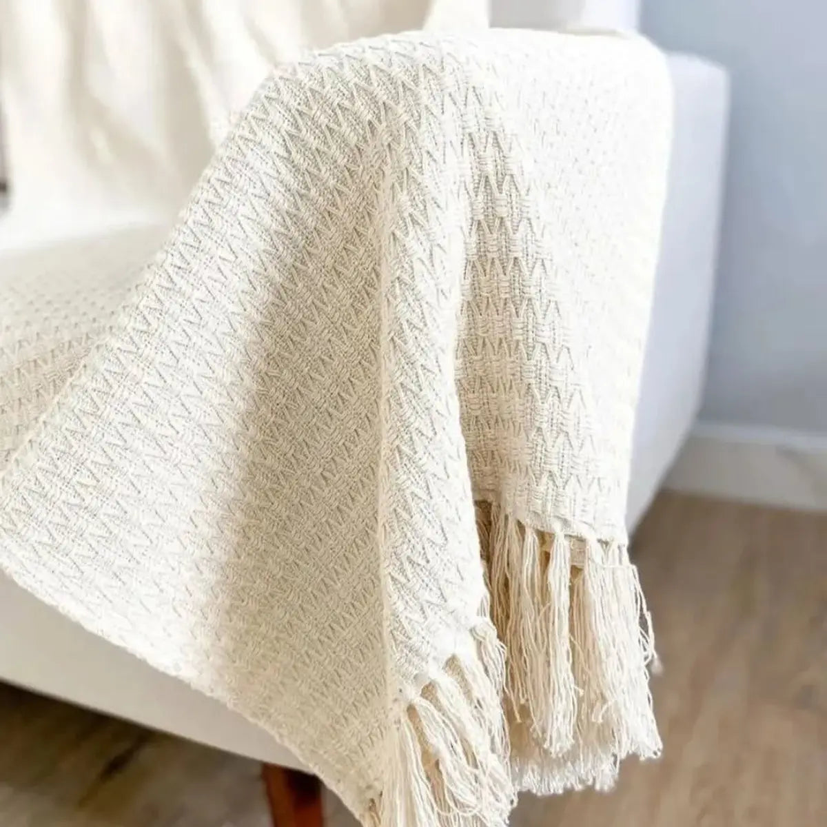 Manta para Sofá Artesanal Algodão Serena