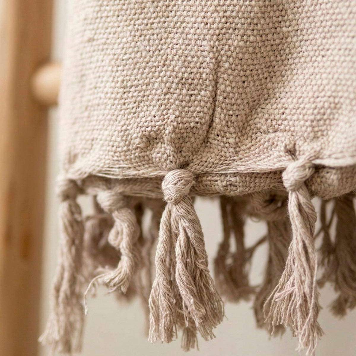 Manta para Sofá Artesanal Algodão com franjas Celine