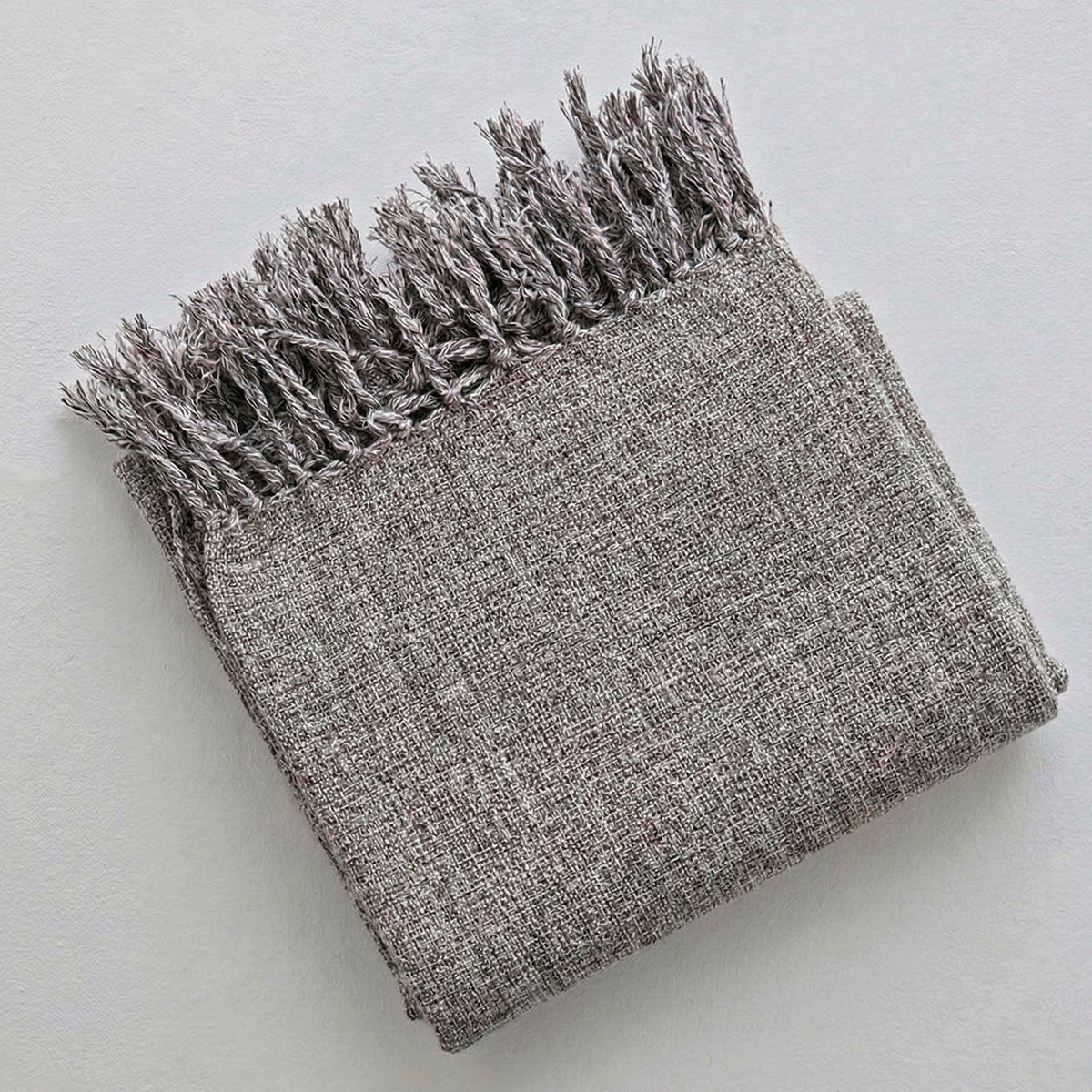 Manta para Sofá Artesanal Algodão com franjas Celine