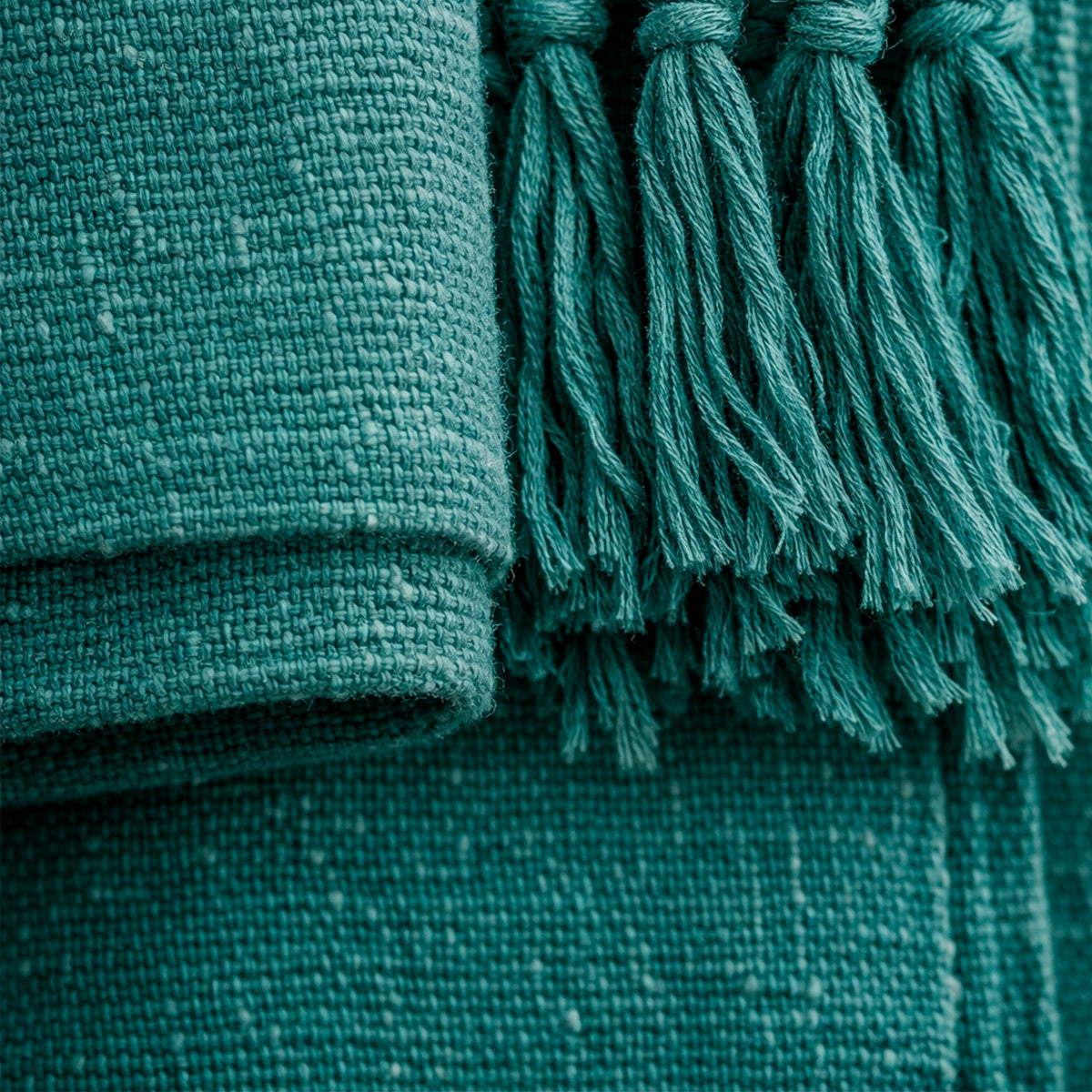 Manta para Sofá Artesanal Algodão com franjas Celine