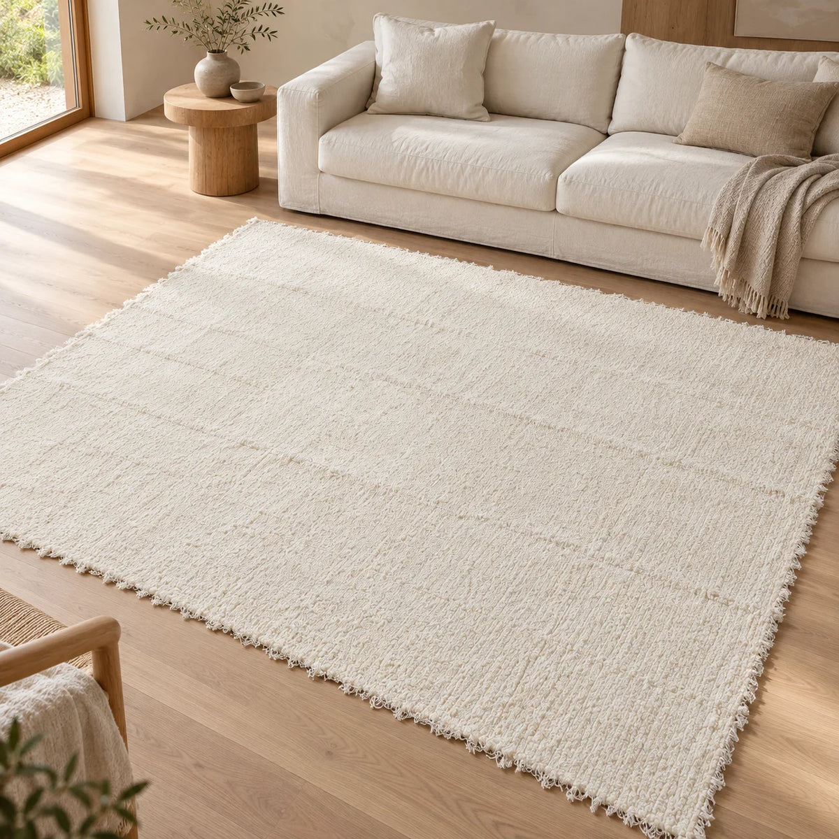 Tapete Felpudo Dupla Face Off White Toque Macio