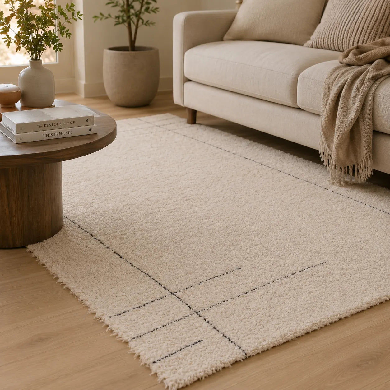Tapete Off White Felpudo Premium Linea