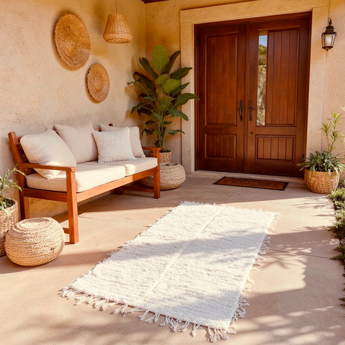 Tapete Felpudo Boho Cru