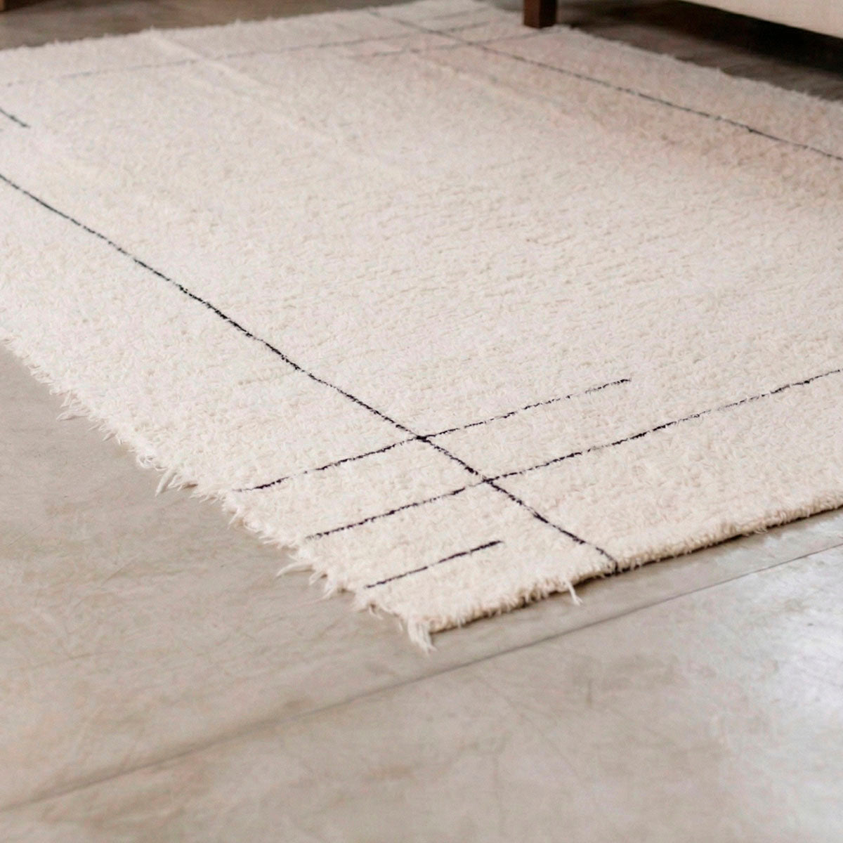 Tapete Off White Felpudo Premium Linea