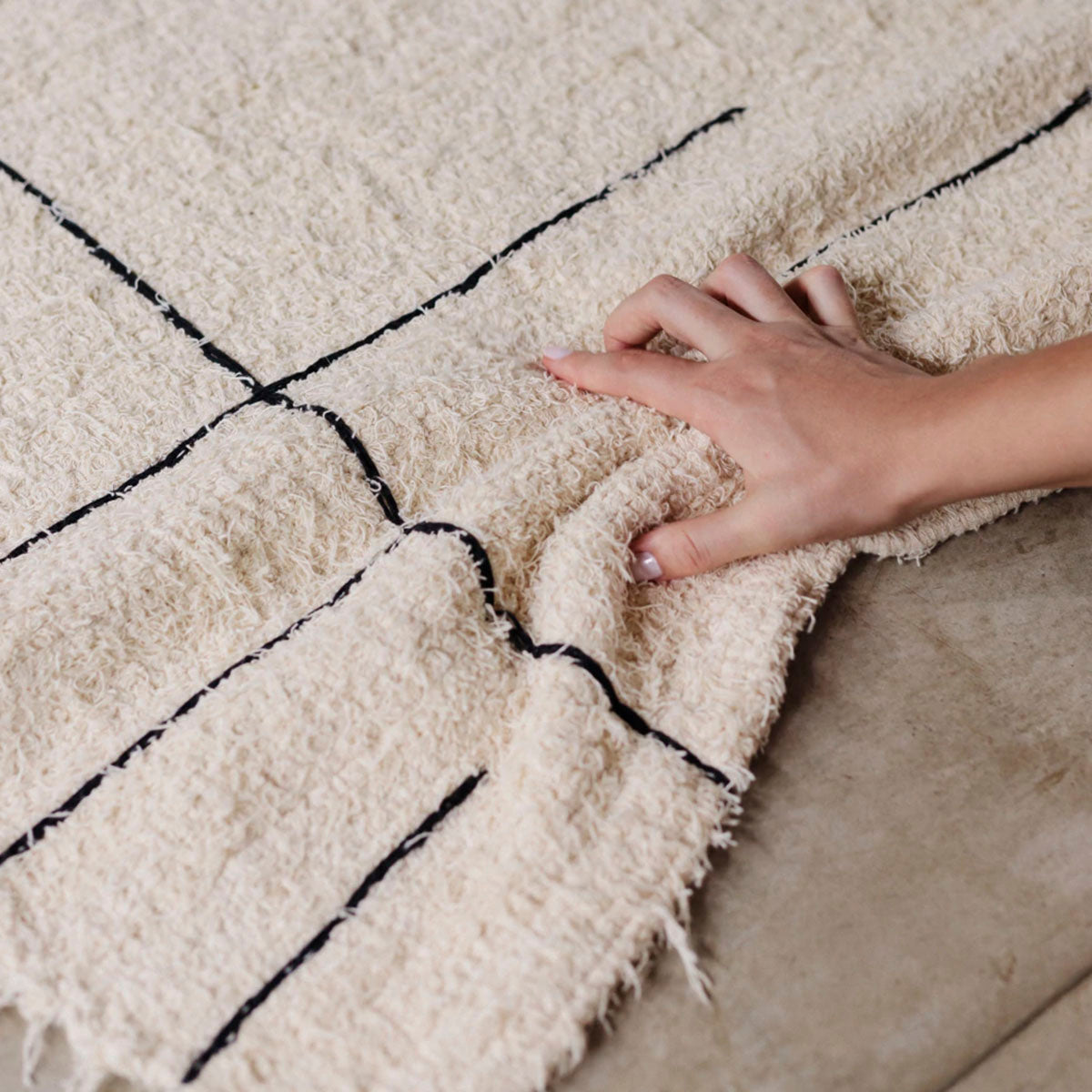 Tapete Off White Felpudo Premium Linea