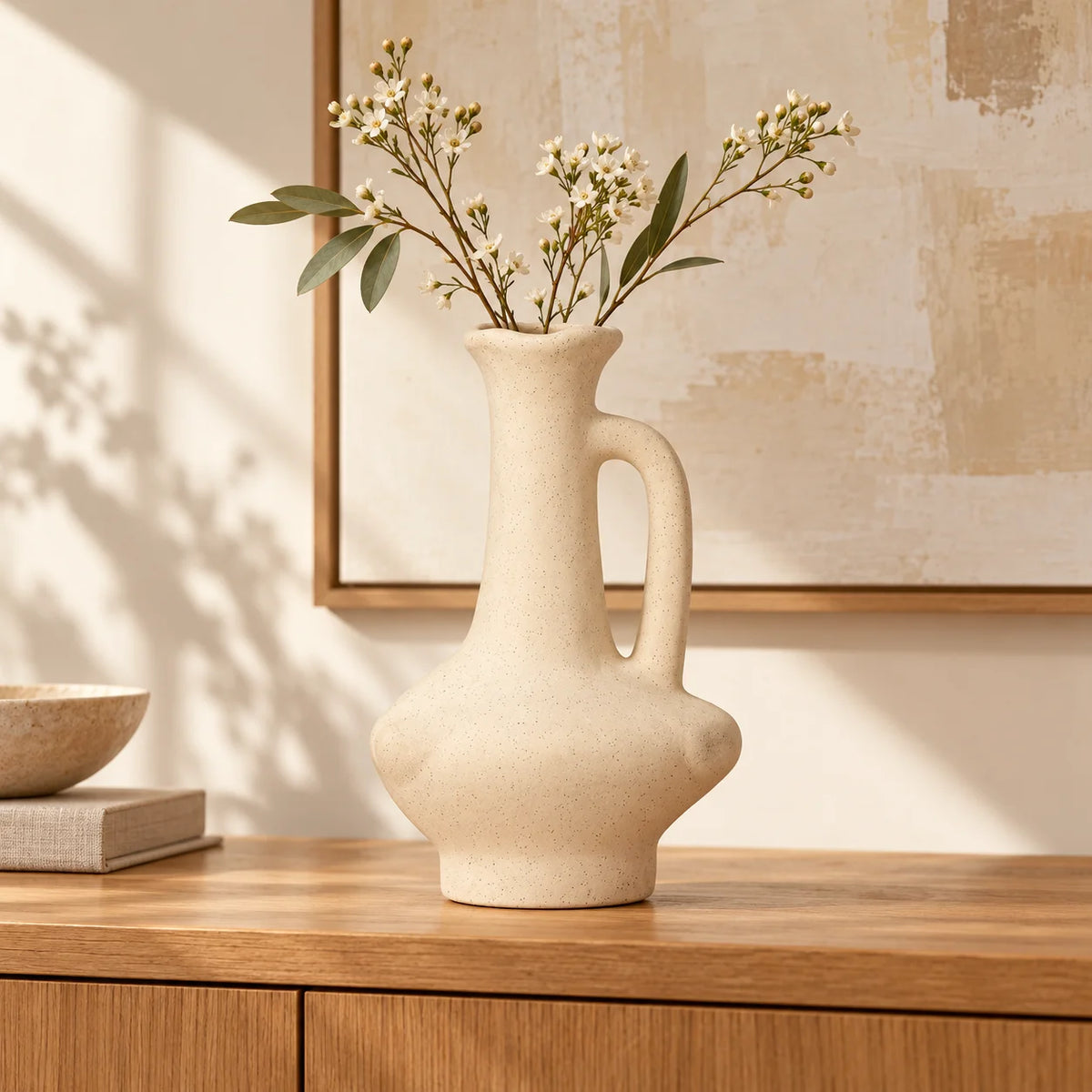 Vaso Decorativo de Cerâmica Orgânico Roma