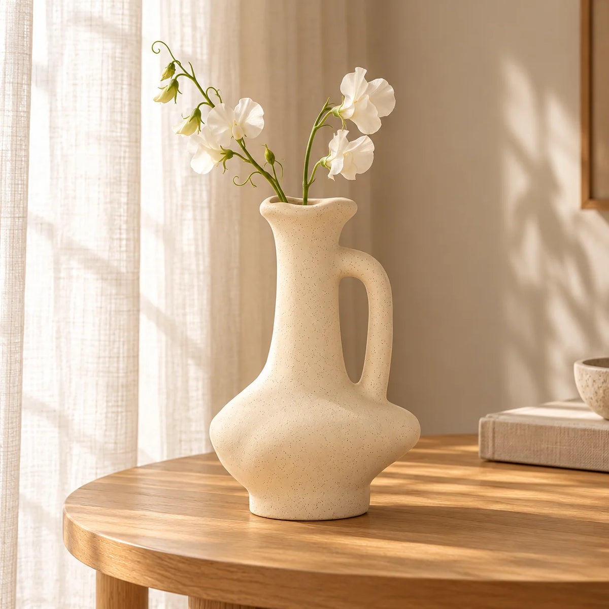 Vaso Decorativo de Cerâmica Orgânico Roma