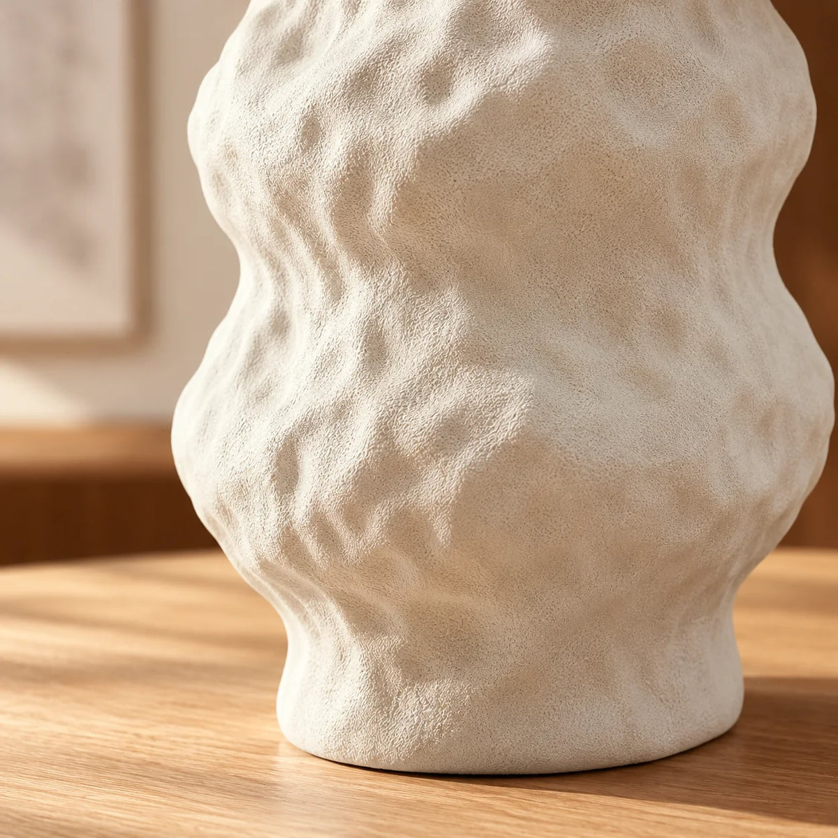 Vaso Decorativo em Cerâmica Branca com Textura Grécia
