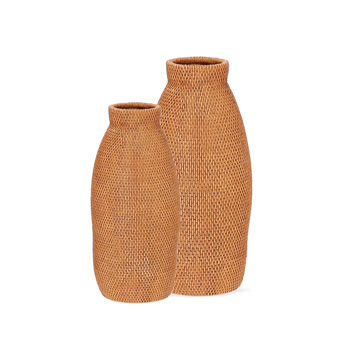 Vaso Decorativo Texturizado em Fibra Natural Bali