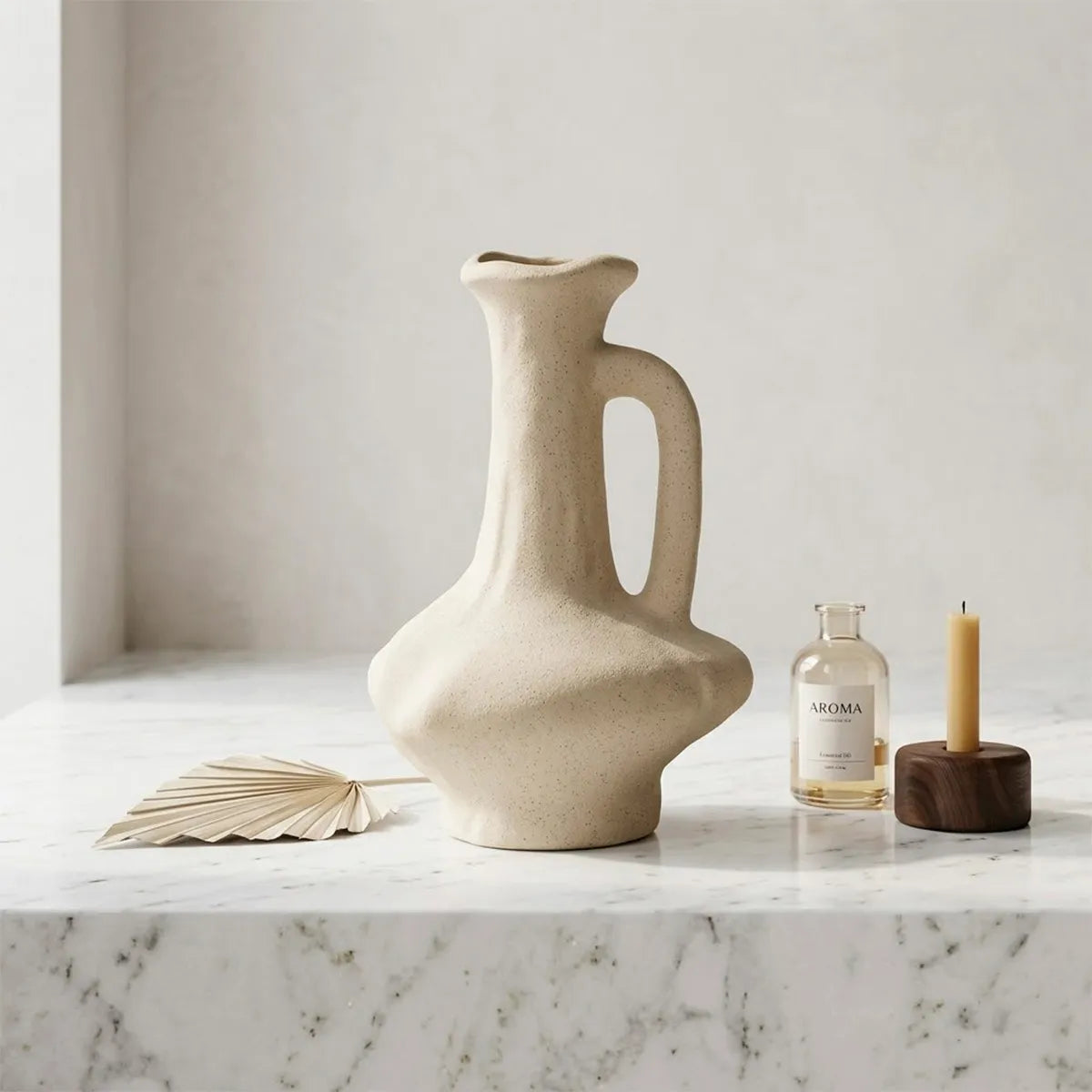 Vaso Decorativo de Cerâmica Orgânico Roma